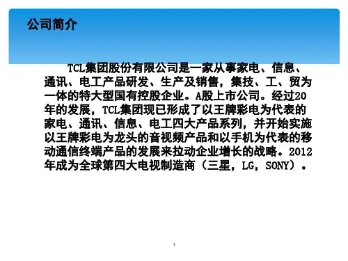 TCL并购汤姆逊和阿尔卡特案例分析文档资料