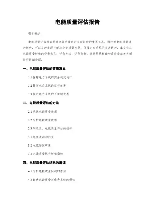 电能质量评估报告