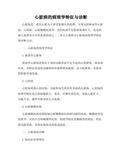 心脏病的病理学特征与诊断