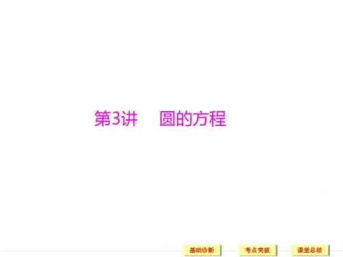 2018高考总复习数学(理科)课件：第七章 第3讲 圆的方程