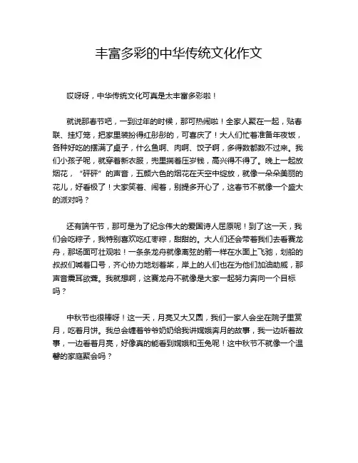 丰富多彩的中华传统文化作文