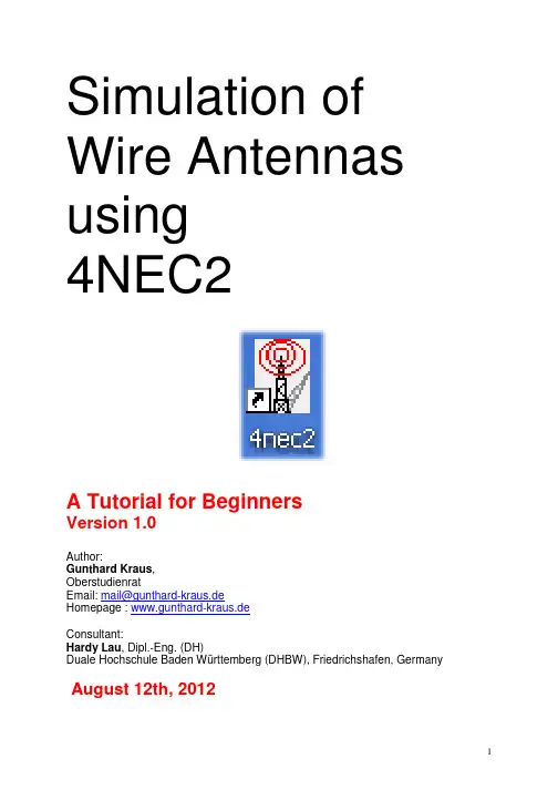 4NEC2天线设计软件英文教程