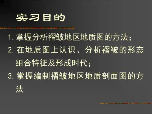 分析褶皱地区地质图