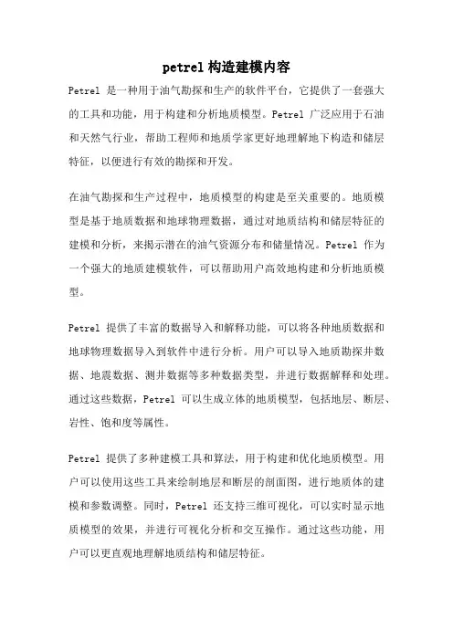 petrel构造建模内容