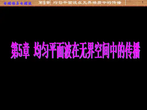 电磁场与电磁波第五章均匀平面波在无界媒质中的传播