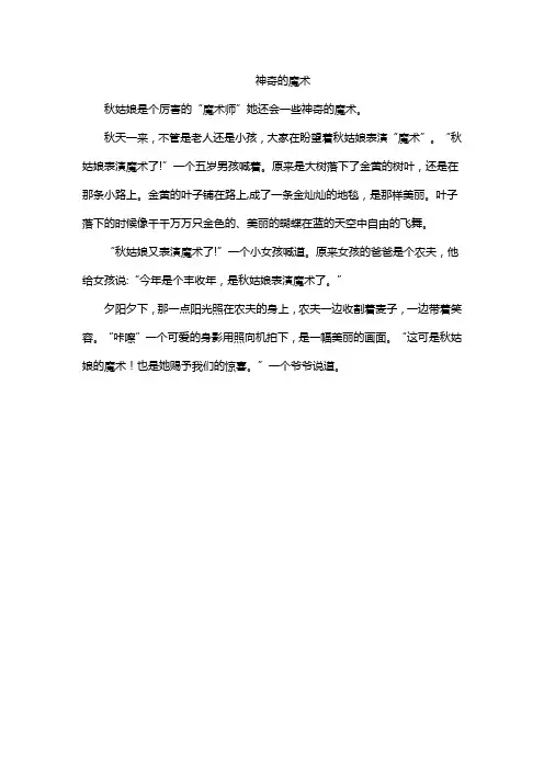 神奇的魔术