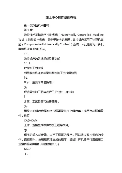 加工中心操作基础教程