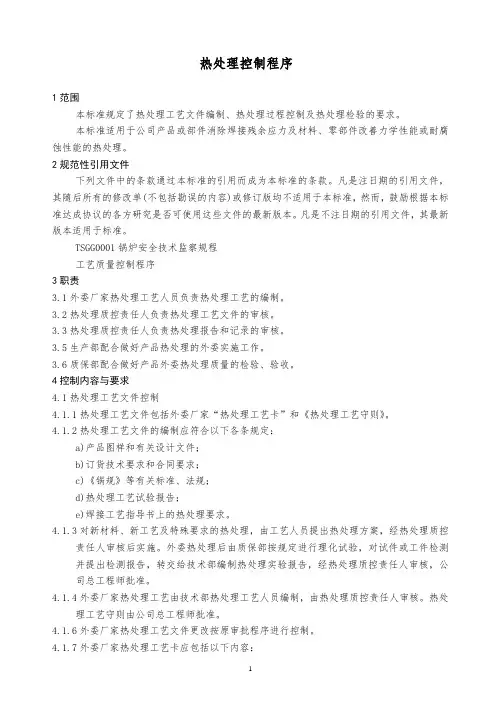 热处理控制程序