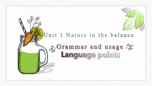Unit+1+Grammar+and+usage+课件-高中英语牛津译林版(2020)必修第三册