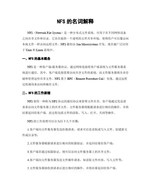 NFS的名词解释