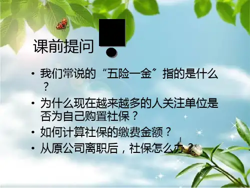 社会保险的基本知识课件.ppt