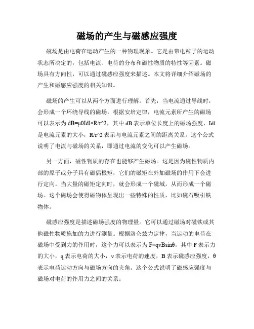 磁场的产生与磁感应强度
