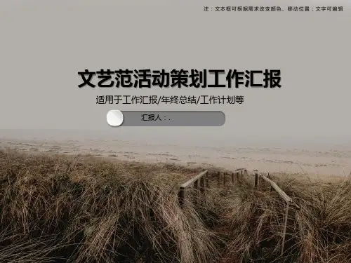 文艺范活动策划工作汇报PPT模板