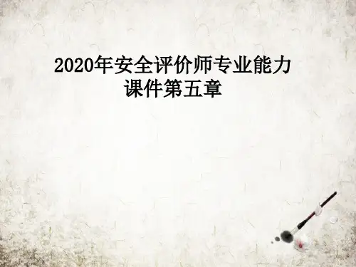 年安全评价师专业能力课件第五章