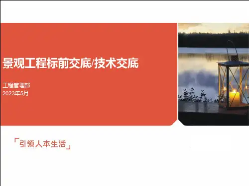 TOP地产景观工程标前交底及技术交底