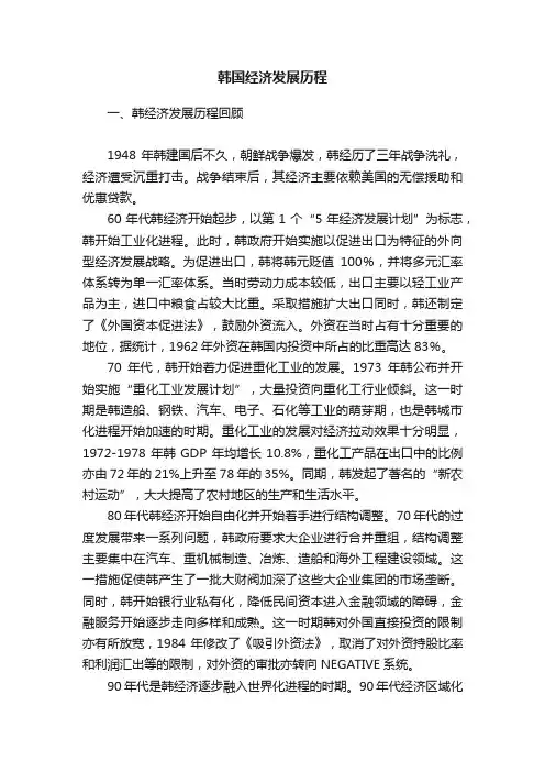 韩国经济发展历程