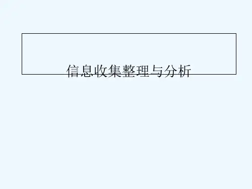 信息收集整理与分析 PPT