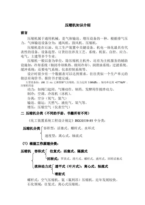 压缩机知识介绍