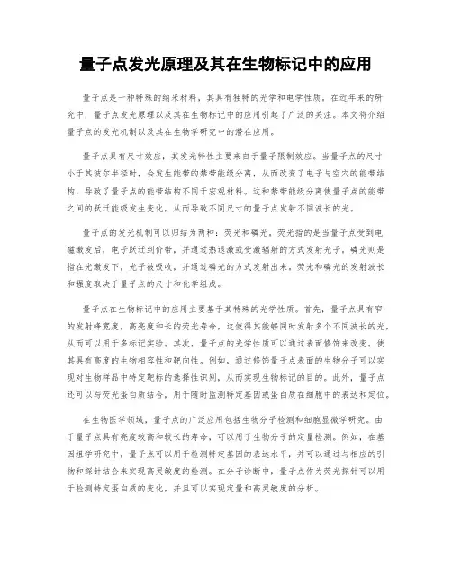 量子点发光原理及其在生物标记中的应用