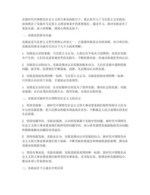 马实践论心得体会