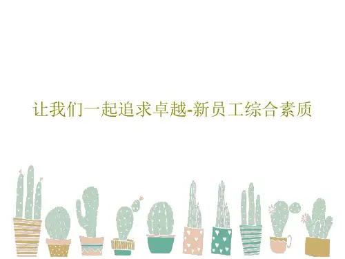 让我们一起追求卓越-新员工综合素质170页PPT