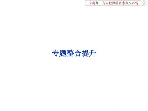 高考历史一轮复习专题九走向世界的资本主义市场专题整合提升课件