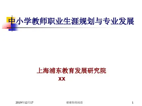 中小学教师职业生涯规划与专业发展.ppt