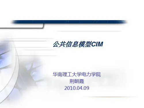 公共信息模型CIM..