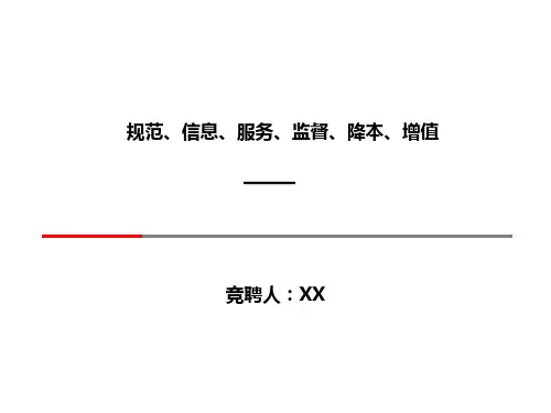 采购部经理竞聘演讲稿ppt课件