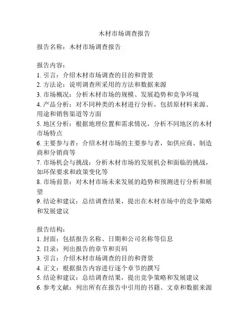木材市场调查报告