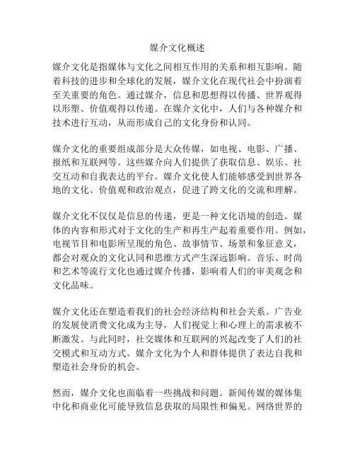 媒介文化概述