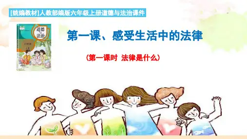 部编版小学道德与法治1.1法律是什么(配教案)-课件