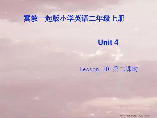 冀教版英语(一起)二年级上册Lesson 20 Shirt and T-shirt 课件 2