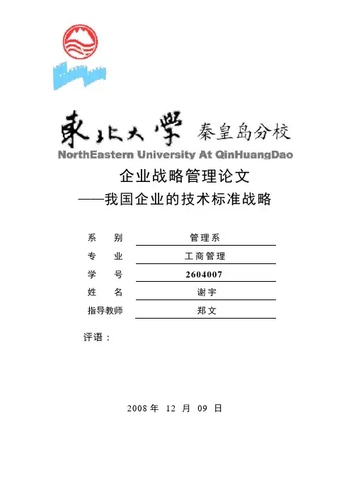1-5我国企业的技术标准战略