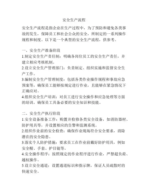安全生产流程