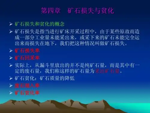 第04章矿石损失与贫化