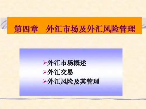 _第四章_外汇市场及外汇风险管理