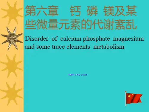 钙磷镁及某些微量元素的代谢紊乱PPT课件