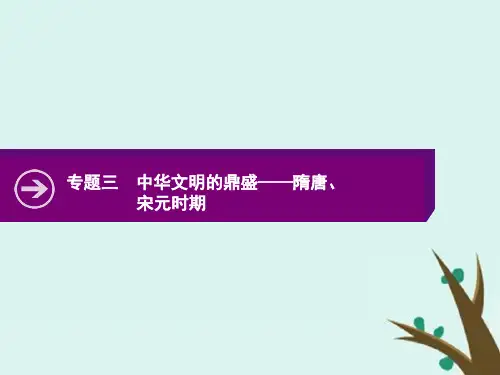 2020版高考历史二轮复习专题三中华文明的鼎盛——隋唐、宋元时期课件