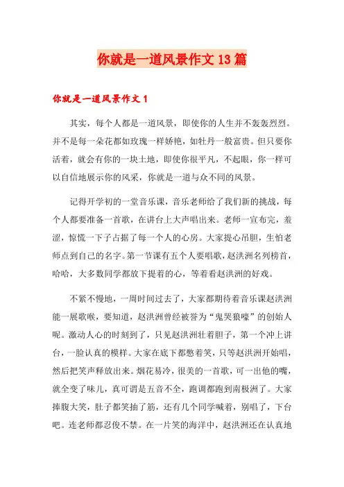 你就是一道风景作文13篇