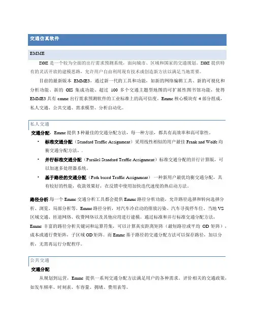 各类交通仿真软件综合介绍
