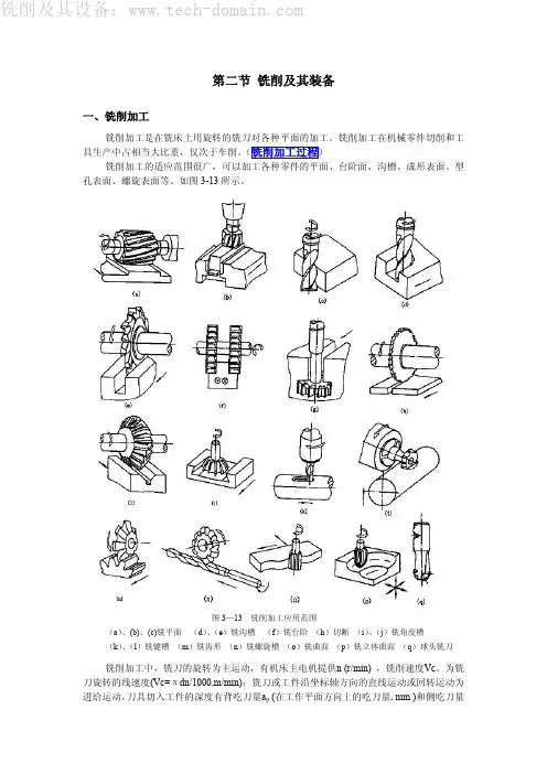 第二节 铣削及其设备