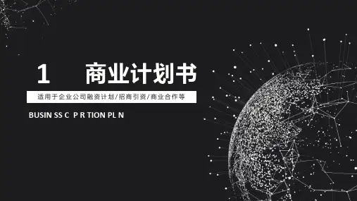 大气商务风商业计划书工作汇报工作总结模板