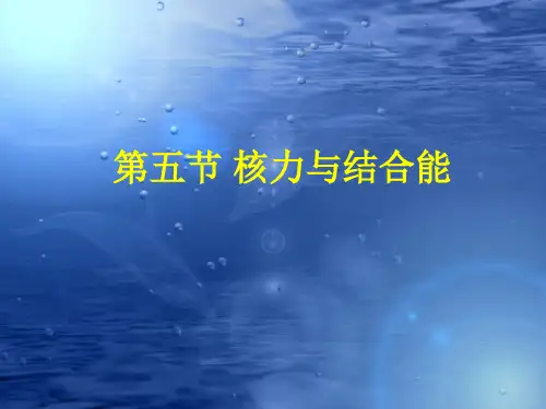人教版高中物理选修【3-5】《核力与结合能》ppt课件 