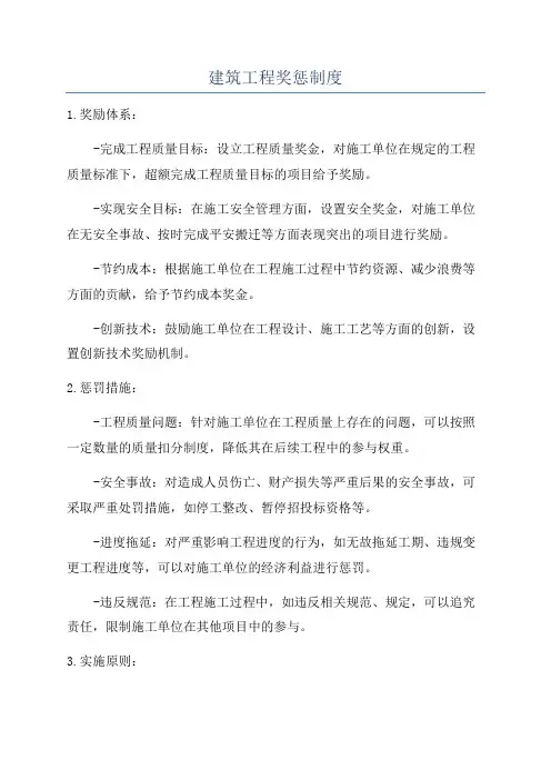 建筑工程奖惩制度