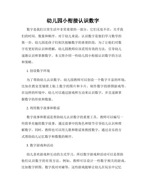 幼儿园小衔接认识数字