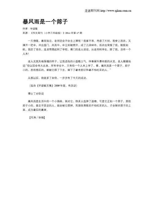 暴风雨是一个筛子