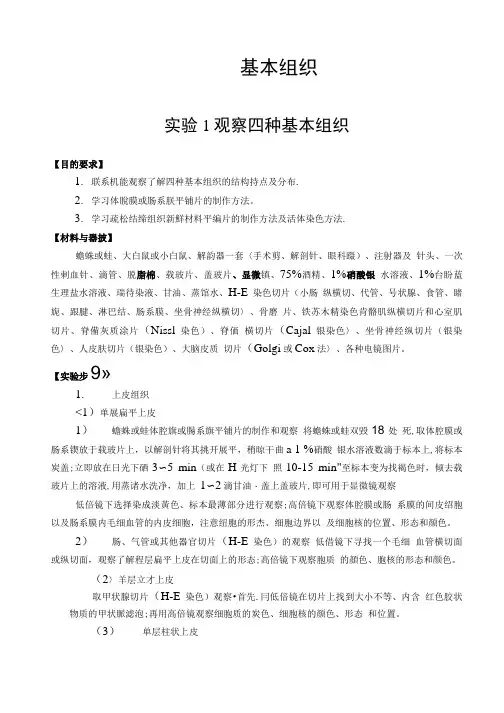 解剖与生理实验 解剖实验指导书.doc