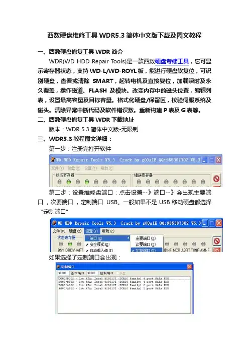 西数硬盘维修工具WDR5.3简体中文版下载及图文教程