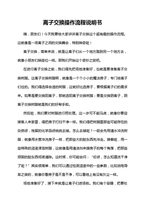 离子交换操作流程说明书